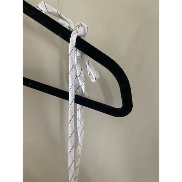 J galt white black striped cropped spaghetti Tank top Sz Small womens - Picture 4 of 5